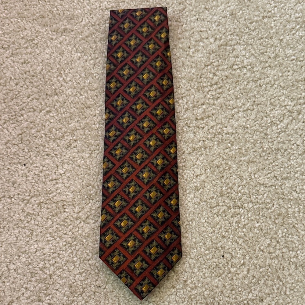Ermenegildo Zegna patterned silk tie